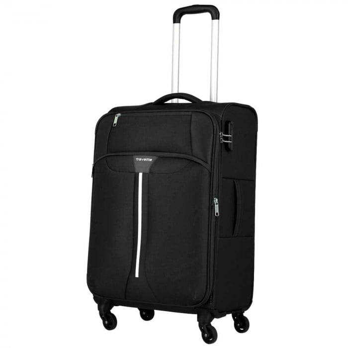 Set trolere Travelite Speedline 4 roti L/M extensibil/S/ Geanta de bord inclusa - Negru [3]