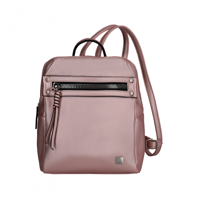 Rucsac de dama TITAN SPOTLIGHT ZIP roz metalic [2]