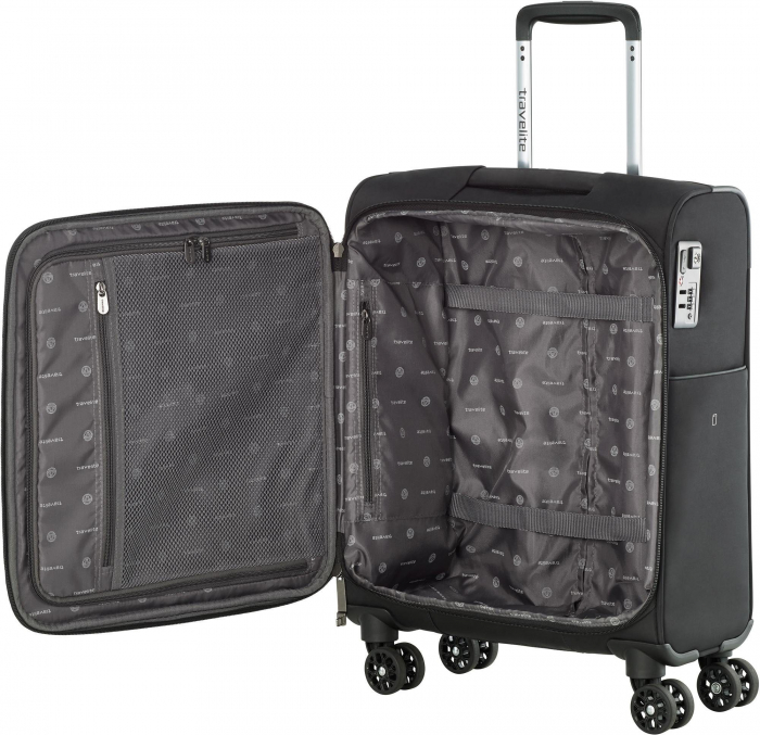 Set trolere Travelite JADE 4 roti 54cm, geanta de umar si rucsac (USB incorporat) [15]