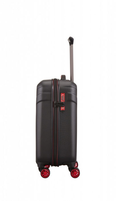 Troler TRAVELITE Vector,  55 x 40 x 20 cm, extensibil, 4 roti spinner Negru/Rosu [3]