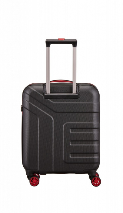 Troler TRAVELITE Vector,  55 x 40 x 20 cm, extensibil, 4 roti spinner Negru/Rosu [6]
