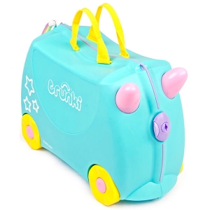 Set travel pentru copii - Valiza TRUNKI UNA - Unicornul + Trunki Tidy Bag Pink [1]