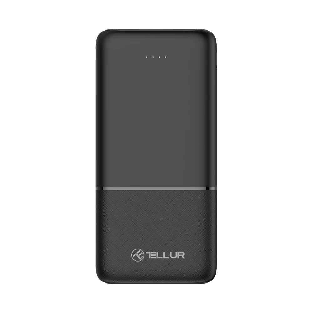 Baterie externa Tellur 10000mAh 2xUSB+USB-C+MicroUSB, negru