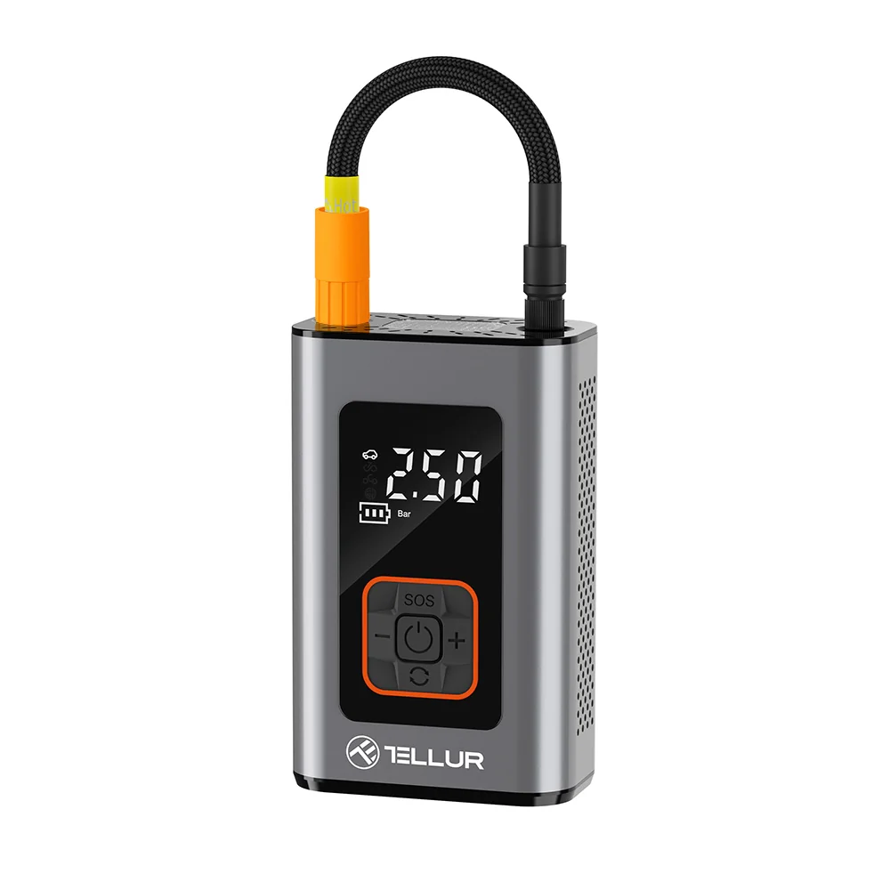 Compresor de aer portabil electric 150 PSI 16L/min 4000mAh Încărcare USB-C