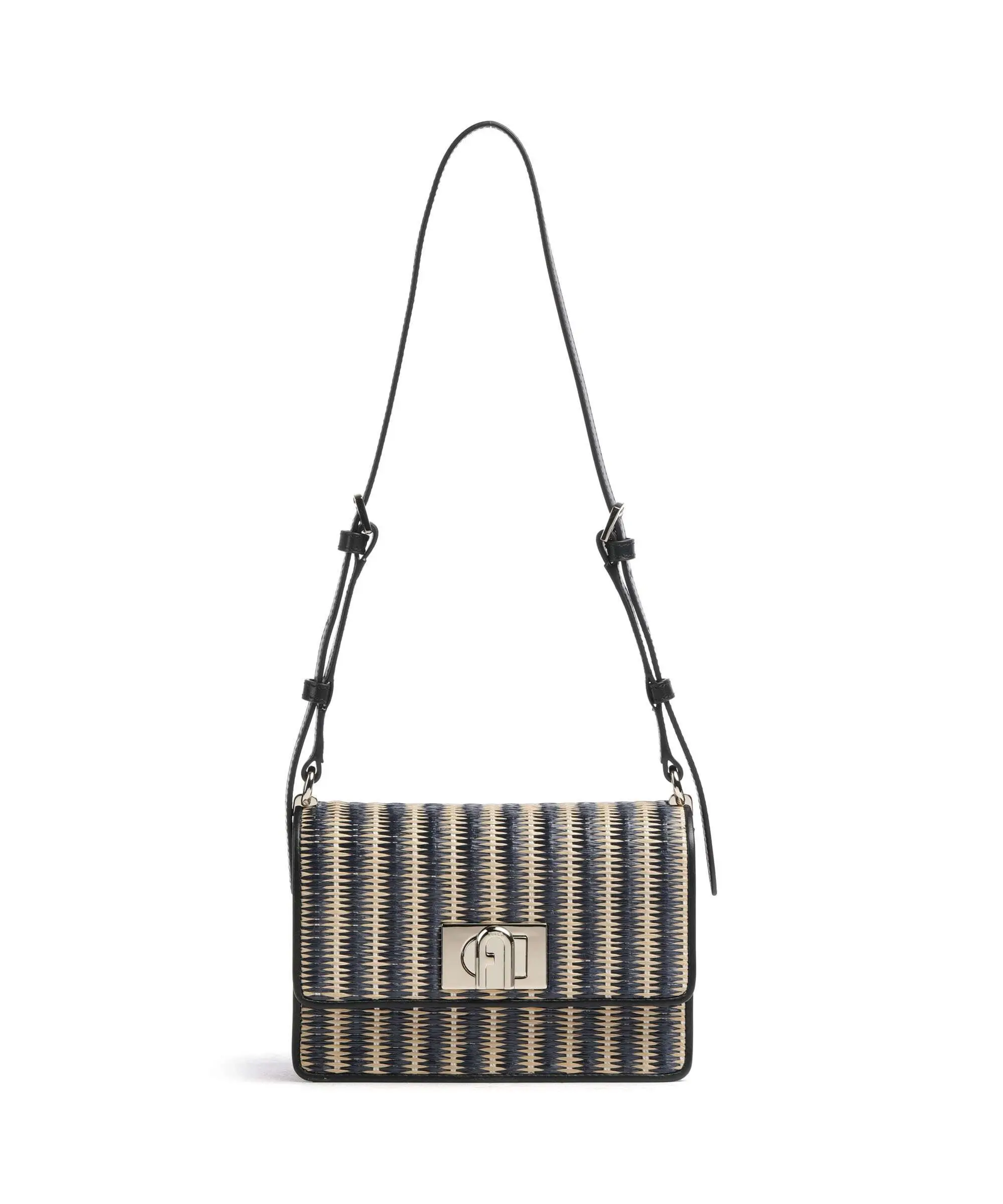 Genti de dama - Furla 1927 Mini Geantă de umăr, piele fină neagră/bej