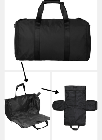 Business Travel - Geanta de voiaj si Husa pentru haine 2 in 1  Travelite Basics, negru