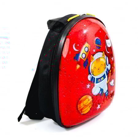 Ghiozdan pentru copii Ella Icon Pisica Spatiala Rosu 32X26X12 CM  inbagaj [1]