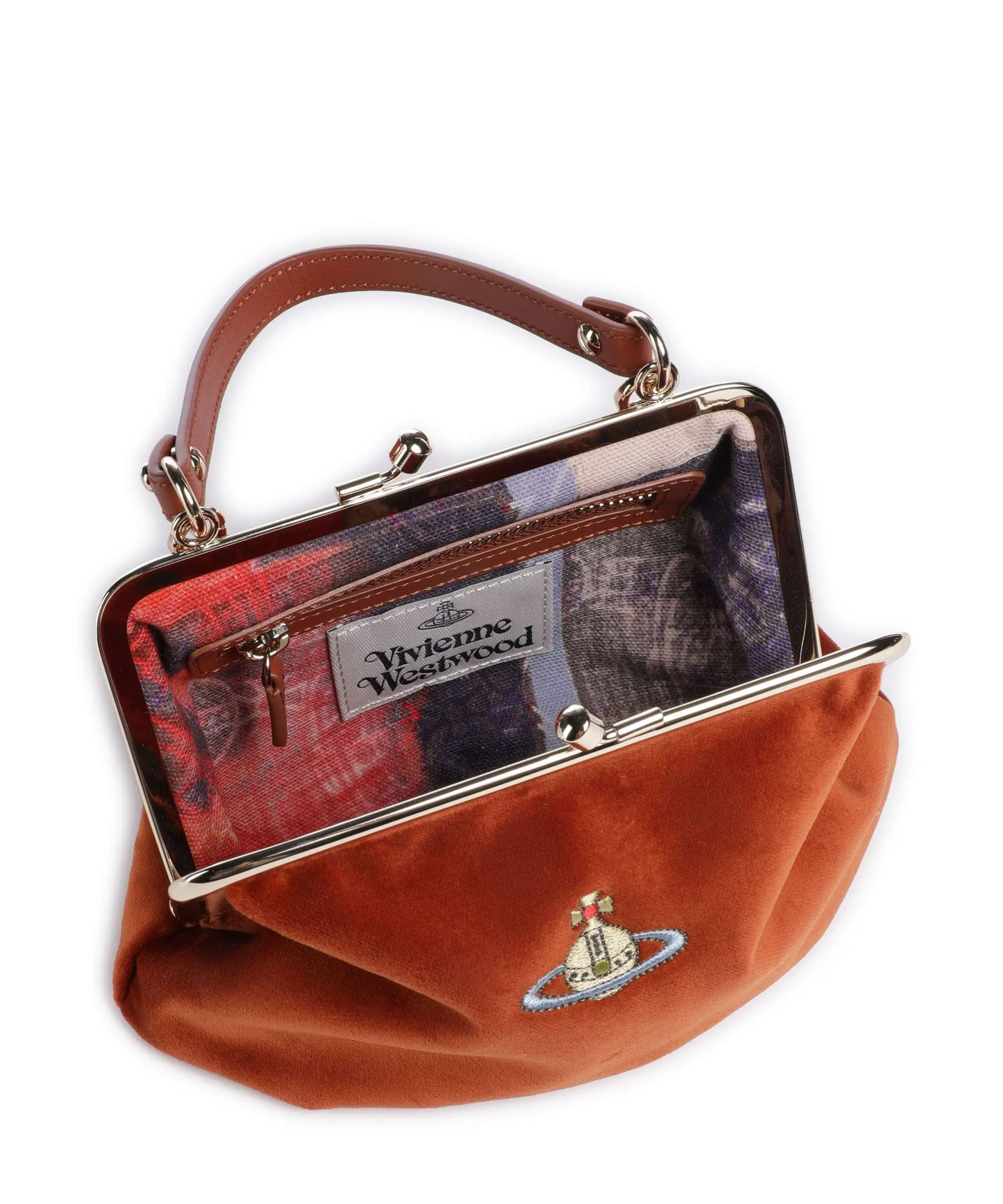 Granny Velvet Frame Geantă crossbody din bumbac inbagaj [1]