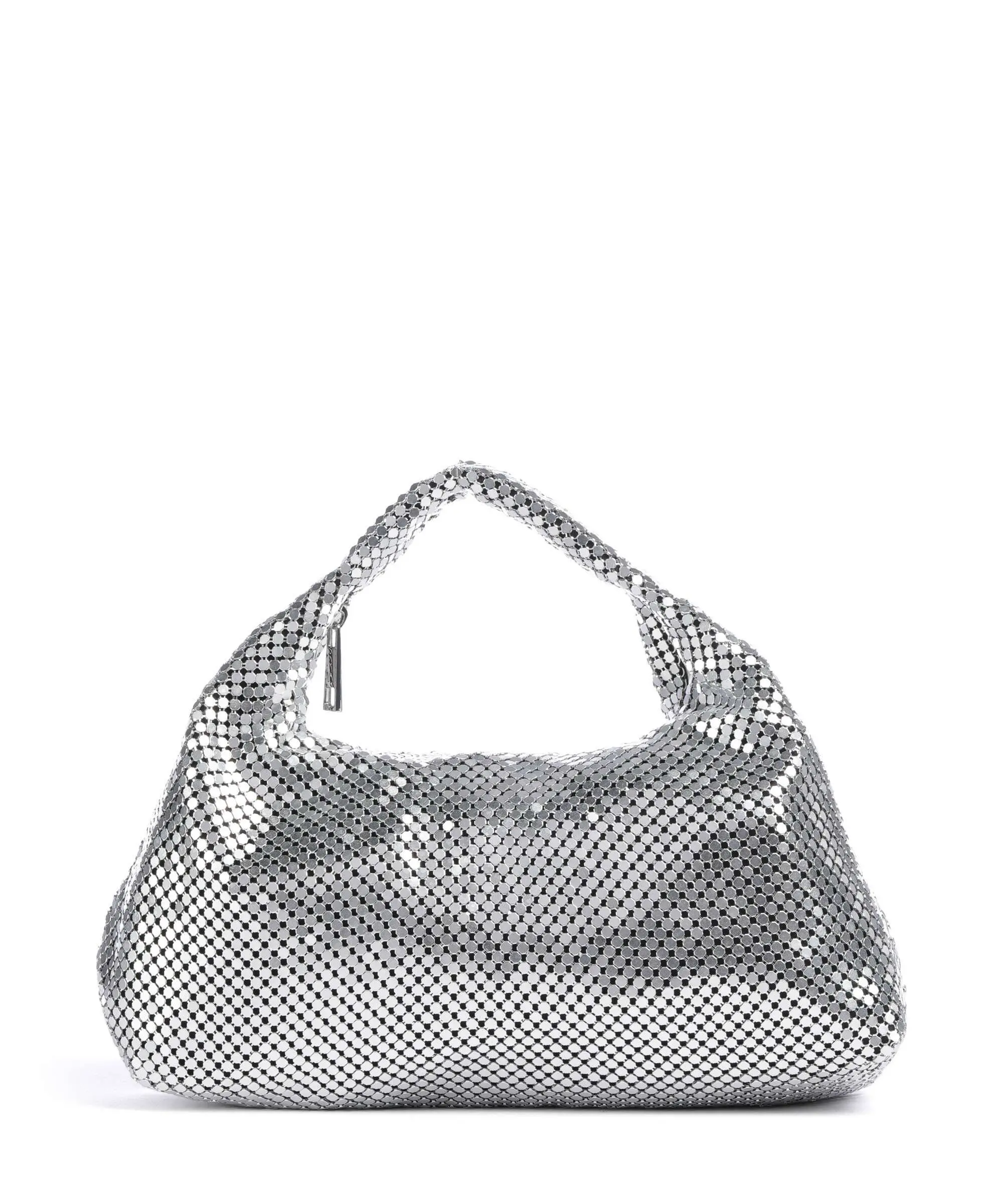 Genti de dama - Nunoo Geanta metal Dandy nailon reciclat, aluminiu argintiu