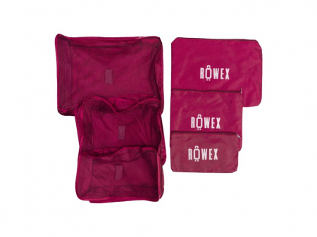 Genti pentru cosmetice - Set 3 packing cubes (organizatoare de calatorie) Rowex, roz
