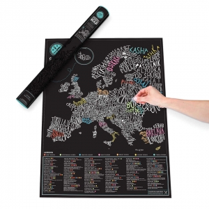 Pachet Harta Razuibila Gourmet a Europei + Harta Razuibila Deluxe alba mica [6]