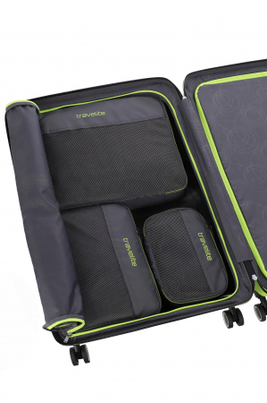 Set 3 packing cubes (organizatoare pentru bagaje), Travelite, L/M/S, Gri [4]