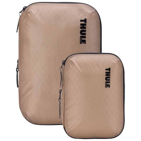 Bagaje - Set saculeti de depozitare Thule Compression Packing Cube mic + mediu, Soft beige