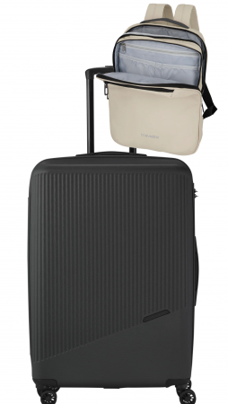 Set produse - Set Troler de cala mediu (M) Travelite Bali,Gri + Rucsac Travelite Basics,Alb