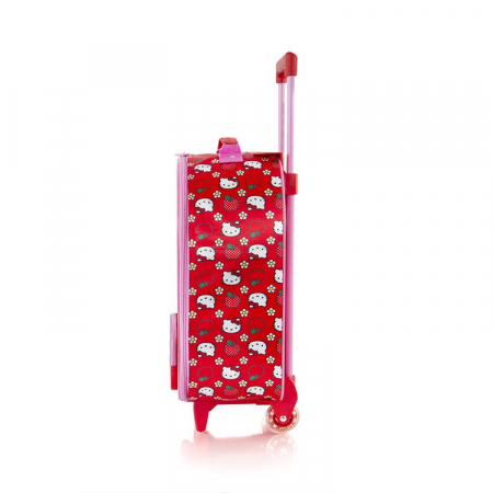 Troler copii Hello Kitty 46 cm 2 roti - material textil - Rosu cu buline [1]