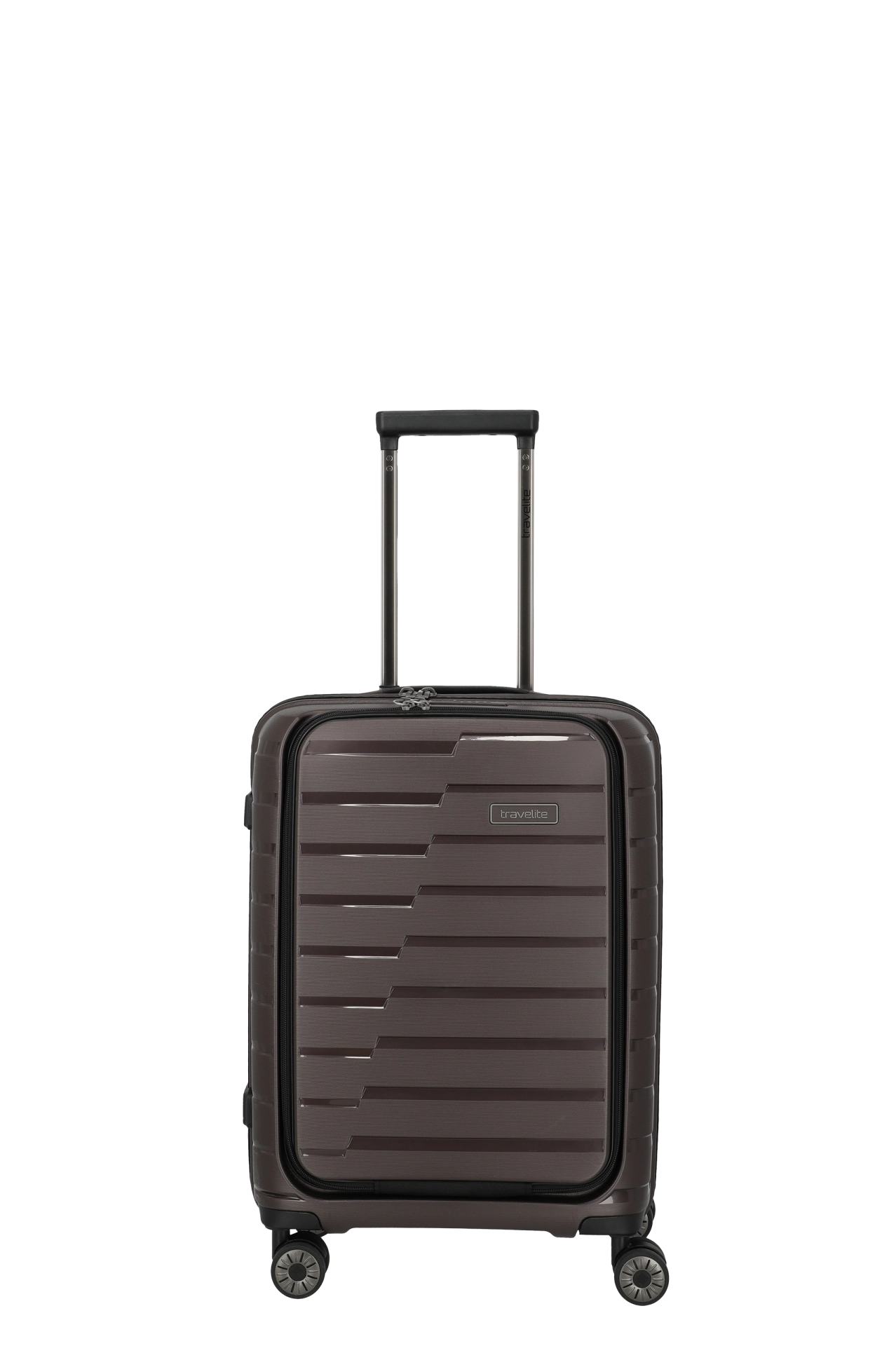 Trolere de cabină - Troler de cabina ( S) 55 x 39 x 23 cm, Travelite Air Base cu buzunar frontal pentru laptop,Coffee