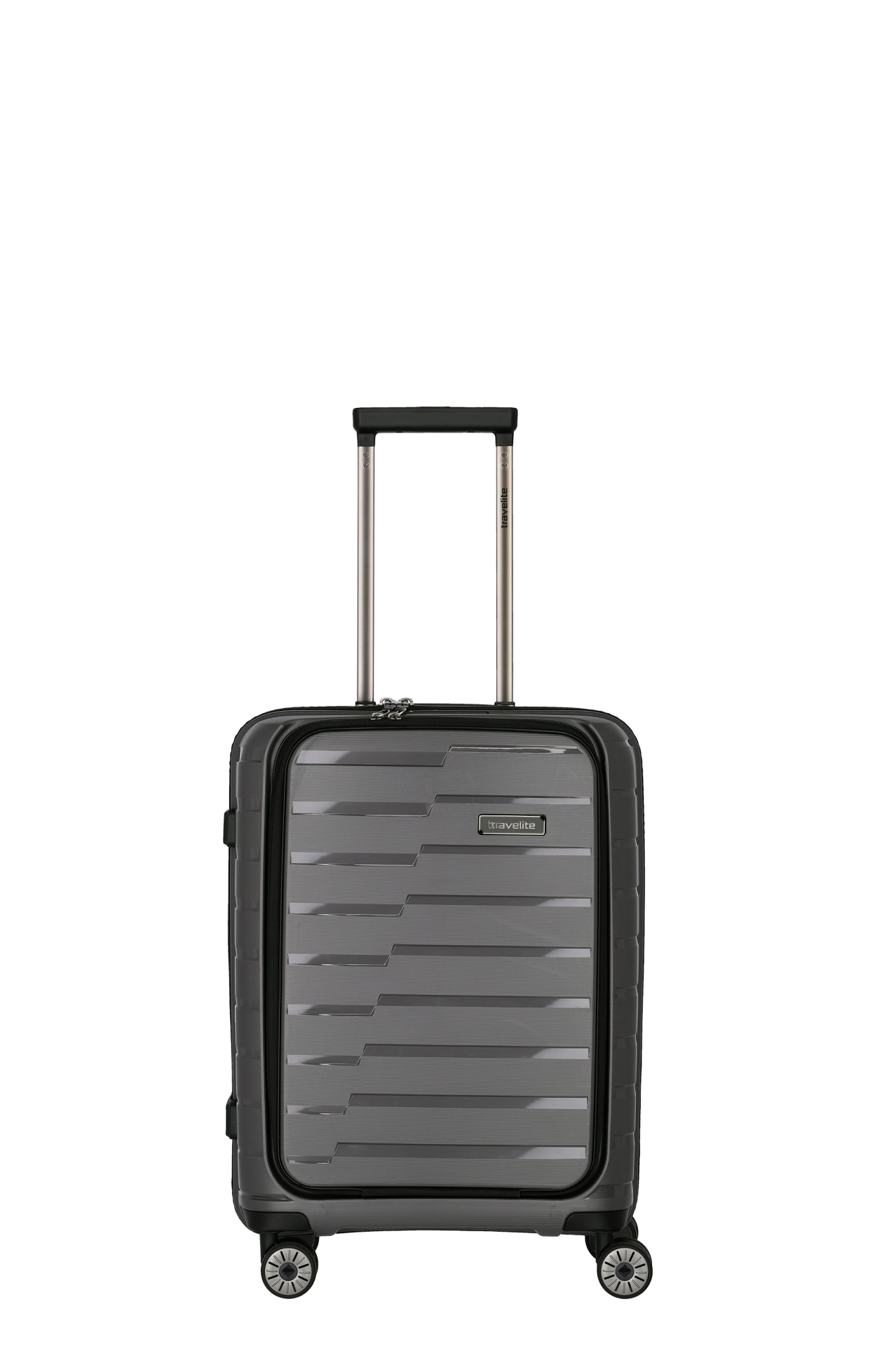 Trolere de cabină - Troler de cabina ( S) 55 x 39 x 23 cm, Travelite Air Base cu buzunar frontal pentru laptop,Antracit