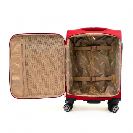 Troler de cabina(S) ELLA ICON PETRA TEXTIL ROSU 55X36X24 CM [4]