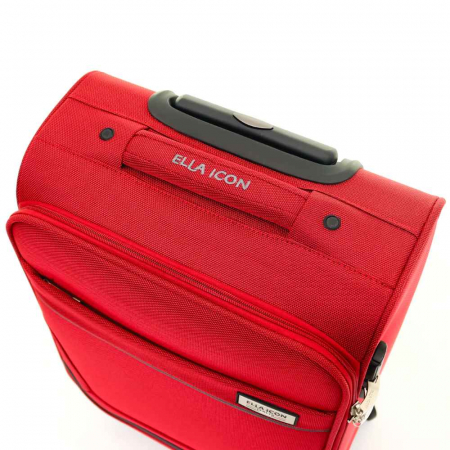 Troler de cabina(S) ELLA ICON PETRA TEXTIL ROSU 55X36X24 CM [2]