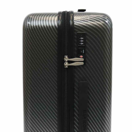 Troler de cala mediu(M) ELLA ICON SHINE NEGRU 68X46X26CM InBagaj [3]