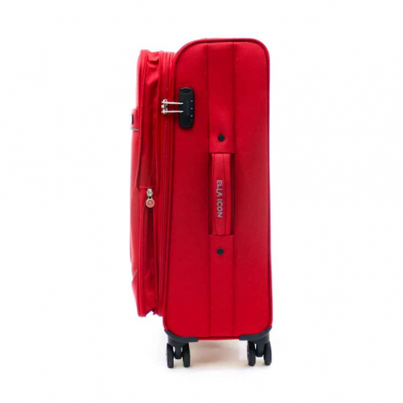 Troler de cala mediu(M) ELLA ICON PETRA TEXTIL ROSU 69X41X28 CM [3]