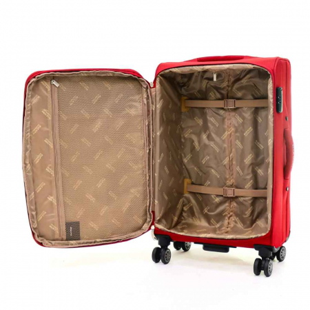 Troler de cala mediu(M) ELLA ICON PETRA TEXTIL ROSU 69X41X28 CM [7]