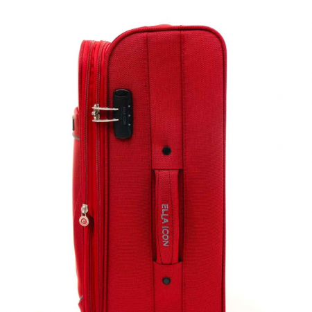 Troler de cala mediu(M) ELLA ICON PETRA TEXTIL ROSU 69X41X28 CM [5]