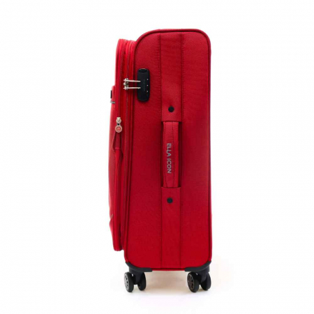 Troler de cala mediu(M) ELLA ICON PETRA TEXTIL ROSU 69X41X28 CM [2]
