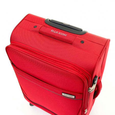 Troler de cala mediu(M) ELLA ICON PETRA TEXTIL ROSU 69X41X28 CM [4]
