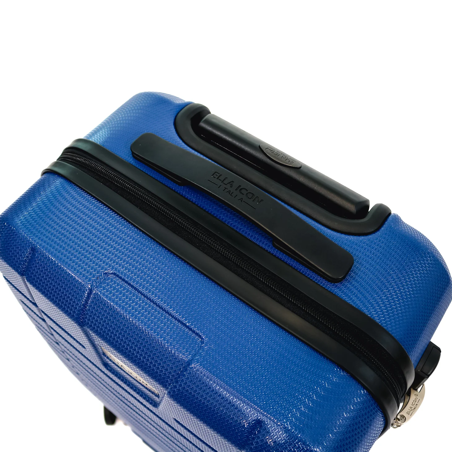 Troler Ella Icon Leaf cu 4 roti duble, ABS, 55x39x23 cm, Albastru [2]