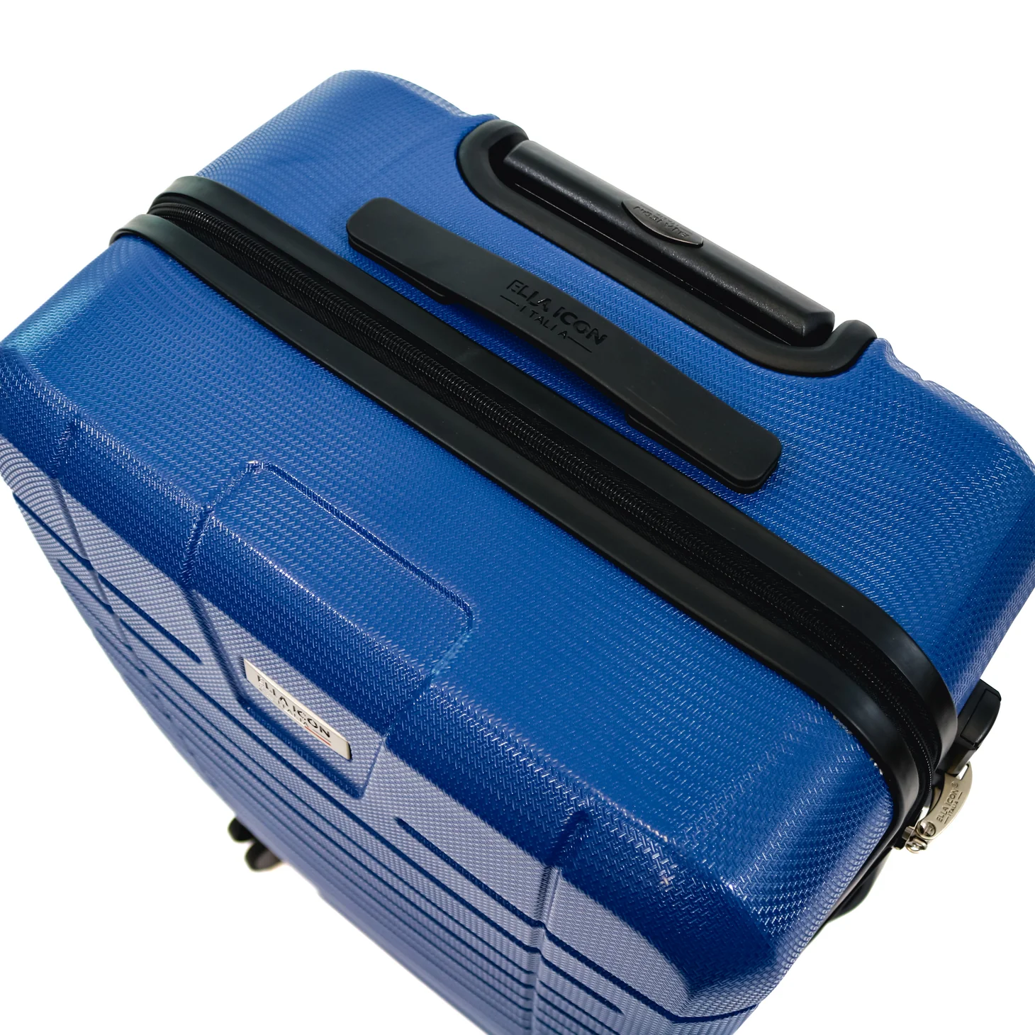 Troler Ella Icon Leaf cu 4 roti duble, ABS, 67x45x27 cm, Albastru [2]