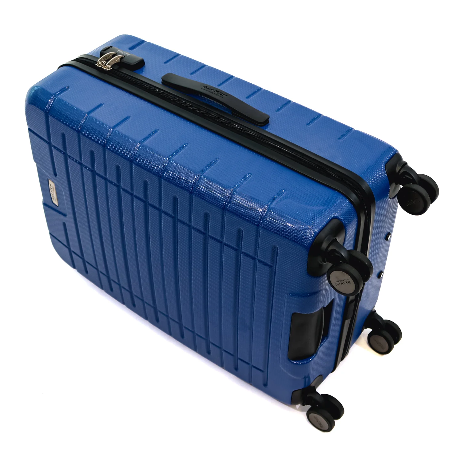 Troler Ella Icon Leaf cu 4 roti duble, ABS, 67x45x27 cm, Albastru [4]