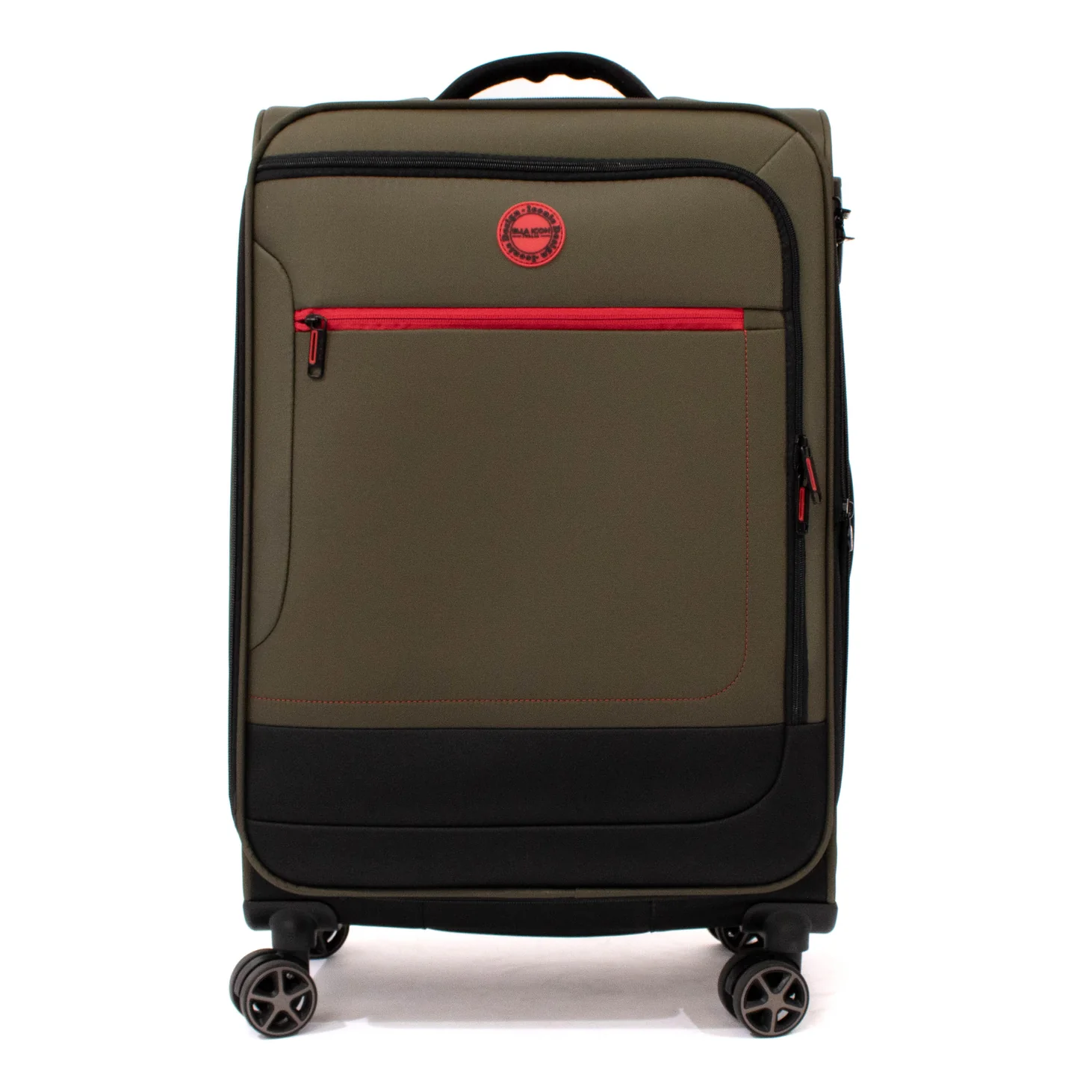 Trolere de cală medii - Troler Ella Icon Shadow cu 4 roti duble, Textil, 67x41x25 cm, Kaki