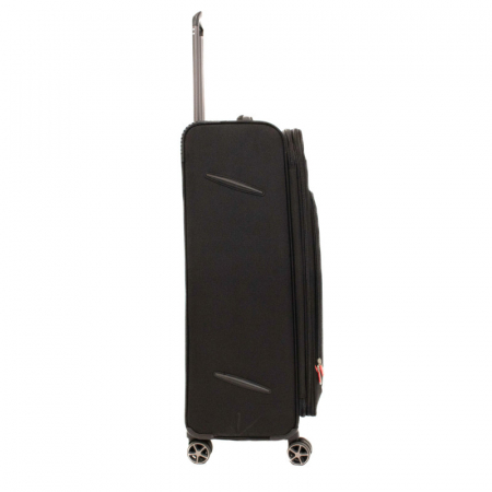 Troler de cala mare(L) Lamonza Smiley 79x46x28 cm, 3.8 kg, expandabil 30%, negru/rosu [5]