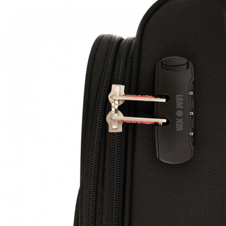 Troler de cala mare(L) Lamonza Smiley 79x46x28 cm, 3.8 kg, expandabil 30%, negru/rosu [8]