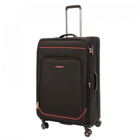 Trolere de cală mari - Troler de cala mare(L) Lamonza Smiley 79x46x28 cm, 3.8 kg, expandabil 30%, negru/rosu
