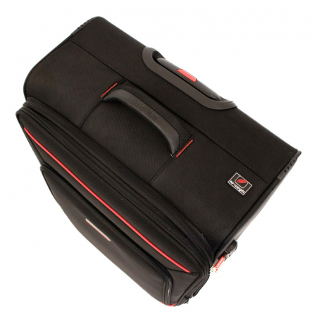 Troler de cala mare(L) Lamonza Smiley 79x46x28 cm, 3.8 kg, expandabil 30%, negru/rosu [6]