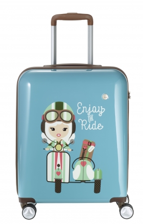 Trolere de cabină - Troler LIL'LEDY 4 roti duble  S- 54 cm, turquoise -inbagaj