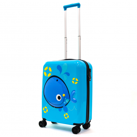 Trolere de cabină - Troler pentru copii Ella Icon Balena Albastra - Albastru 55X40X24 CM