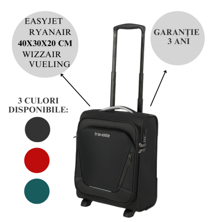 Bagaje mici(ex.40x30x20) - Troler Travelite JETPACK ,cabina S Easy,2 roti ,40x30x20 cm