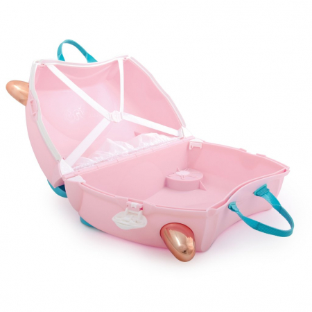 Set travel pentru copii - Valiza TRUNKI Flossy the Flamingo + Trunki Tidy Bag Pink - Trunki [3]