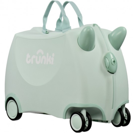 Cosmetice BIO pentru copii - Valiza Trunki Solid Green Glide