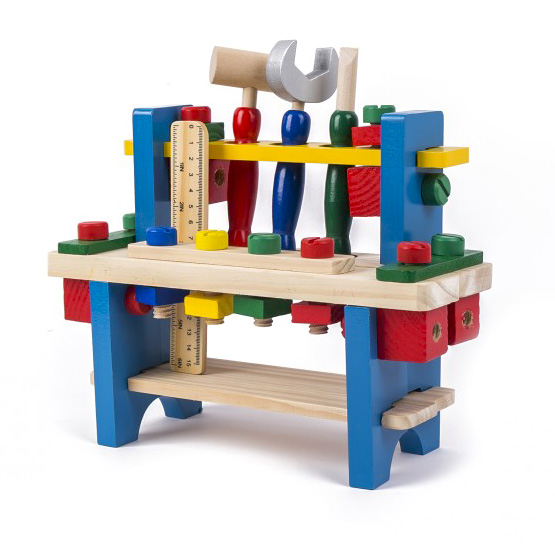 Banc de scule de jucărie din lemn 16 accesorii JC06 [2]