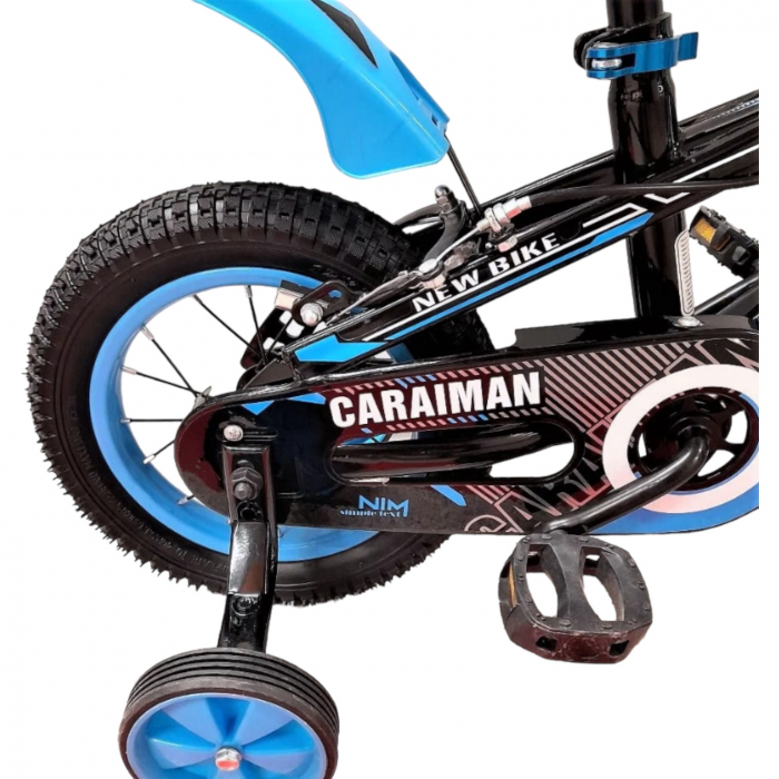 Bicicletă Fulger by Caraiman, cu roți ajutătoare, roți 12 sau 14 inch, cadru oțel, albastră, BC22 [3]