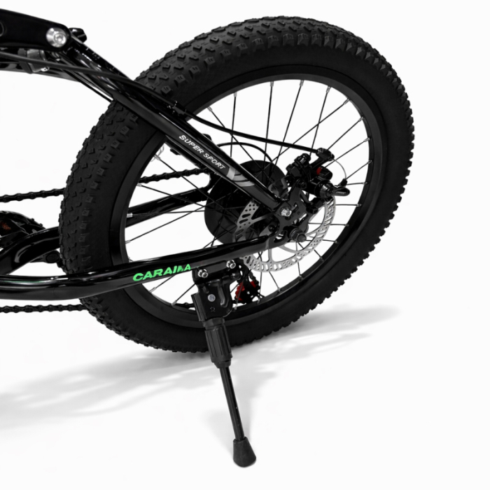 Bicicletă Caraiman, pliabilă, roți 20 inch, cu dublă suspensie, frâne pe disc, verde [5]