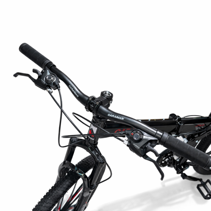 Bicicletă Caraiman, pliabilă, roți 26 inch, cu dublă suspensie, frâne pe disc, roșie [5]