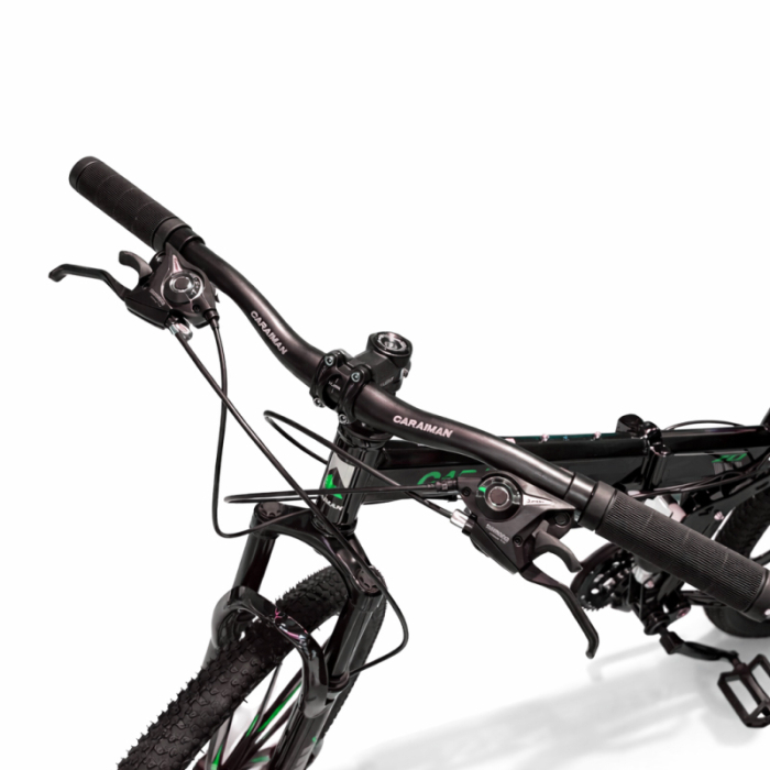 Bicicletă Caraiman, pliabilă, roți 26 inch, cu dublă suspensie, frâne pe disc, verde [8]