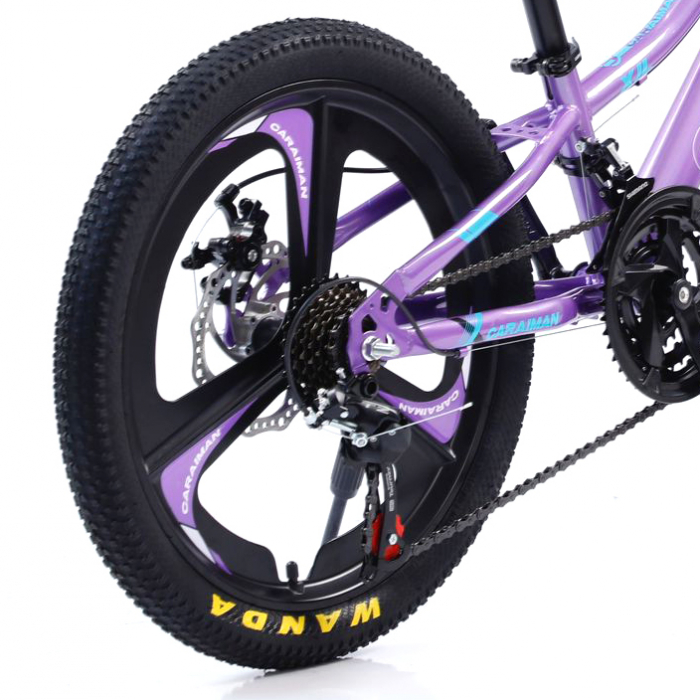 Bicicletă Fulger by Caraiman, roți 20 inch, cadru oțel, frâne pe disc, mov, BC04 [3]