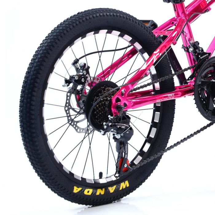 Bicicletă Caraiman, roți 24 inch, cadru oțel, frâne pe disc, roz, BC93 [3]