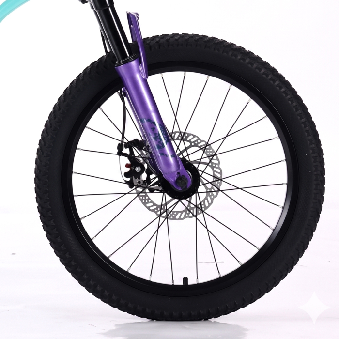 Bicicletă Caraiman, roți 20 inch, cu dublă suspensie, frâne pe disc, turcoaz [4]